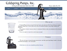 Tablet Screenshot of coldspringpumps.com